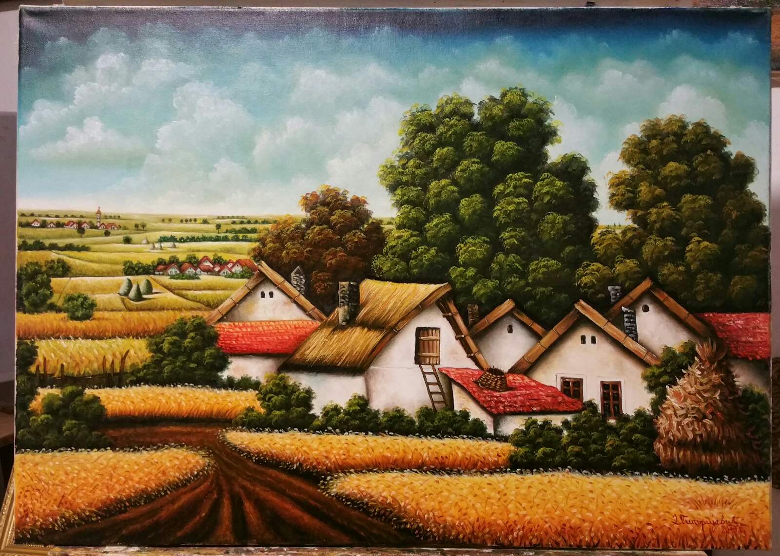 Žitno polje - ulje na platnu