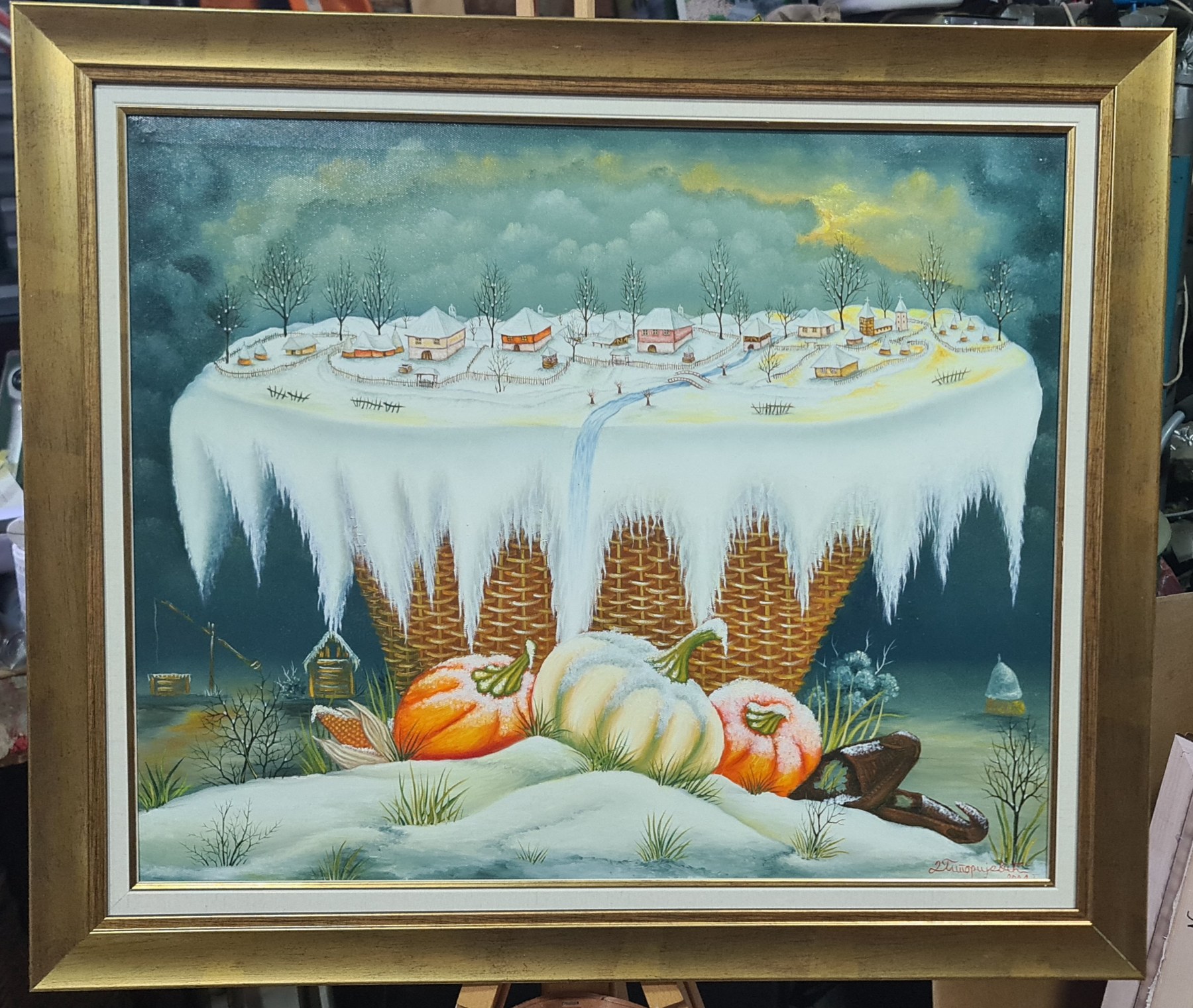Selo moje malo u jednu korpu si stalo, 60x50